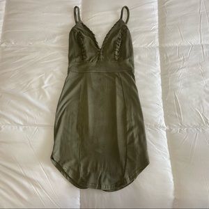 Suede Hunter Green Dress